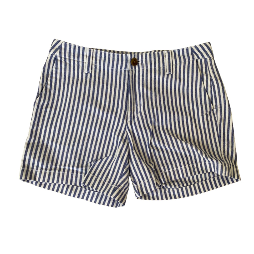 Gap Blue and White Striped City Shorts Size 4